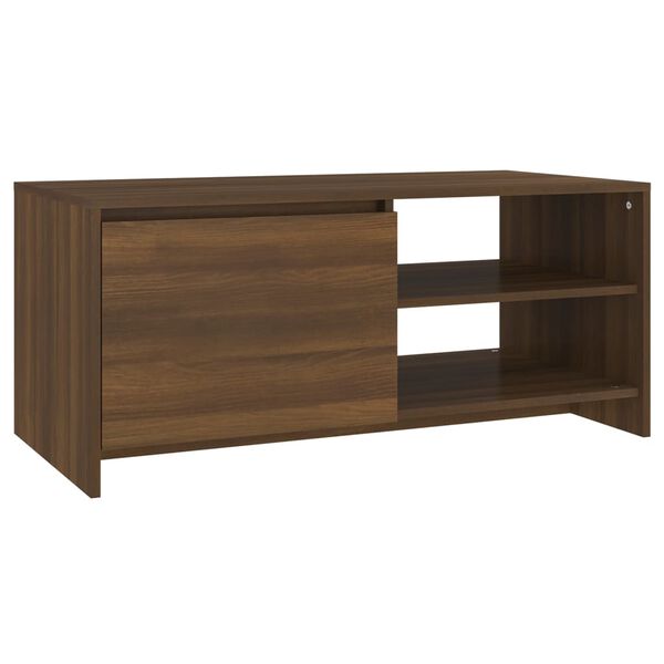 vidaXL Salontafel 102x50x45 cm bewerkt hout bruin eikenkleur