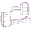 vidaXL 5-delige Tv-meubels met LED bewerkt hout artisanaal eikenkleur