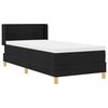 vidaXL Boxspringbed met matras Zwart 200 x 100 cm Polyester