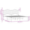vidaXL Bedframe met hoofdbord metaal wit 160x200 cm
