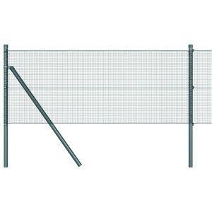 vidaXL gelast draadhek met grondbevestiging 10 x 0,4 m Groen Mesh
