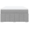 vidaXL Boxspring met matras stof lichtgrijs 160x200 cm