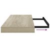 vidaXL Wandschappen zwevend 2 st 60x23,5x3,8 cm MDF eikenkleurig