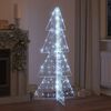 vidaXL Kerstboom met 160 LED Koud Wit 150 cm Acryl