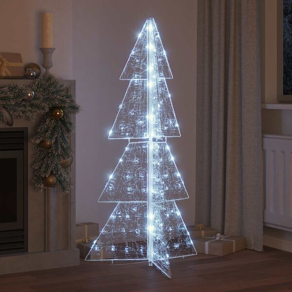 vidaXL Kerstboom met 160 LED Koud Wit 150 cm Acryl
