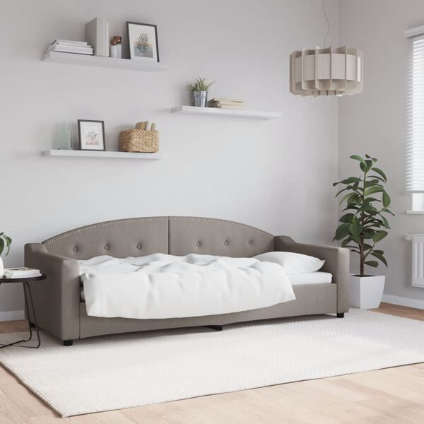 vidaXL Slaapbank 80x200 cm stof taupe