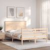 vidaXL Bedframe met hoofdbord massief hout 140x190 cm