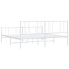 vidaXL Bedframe met hoofd- en voeteneinde metaal wit 183x213 cm