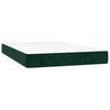 vidaXL Boxspring met matras en LED fluweel donkergroen 120x200 cm