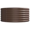 vidaXL Plantenbak 440x80x36 cm gegalvaniseerd staal bruin