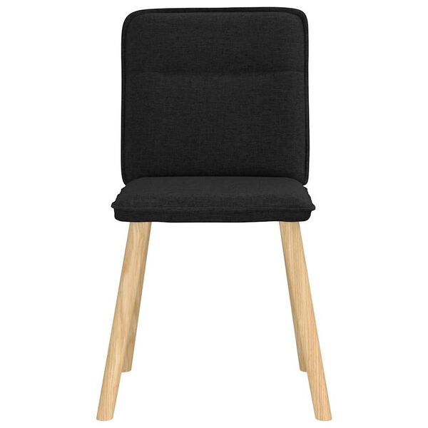 vidaXL Eetkamerstoelen 4 st stof zwart