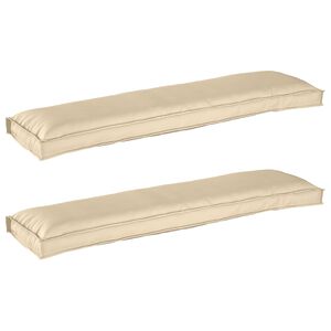 vidaXL Pallet Kussen Set 2 pcs Beige 150 x 40 x 8 cm Oxford Stof