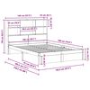 vidaXL Bedframe met opberghoofdeksel Waskleur Bruin 140 x 190 cm