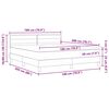 vidaXL Boxspring bed met matras met LED Donkergrijs 180 x 200 cm Stof