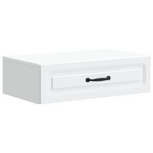 vidaXL Wandmontage Zijtafel Wit 59 x 34,5 x 17 cm Bewerkt hout