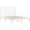 vidaXL Bedframe massief hout wit 140x200 cm