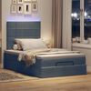 vidaXL Ottoman bed met matrassen en LED's 120x190cm fluweel