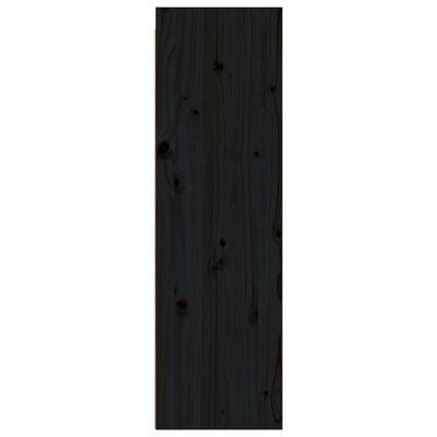 vidaXL Wandkasten 2 st 30x30x100 cm massief grenenhout zwart