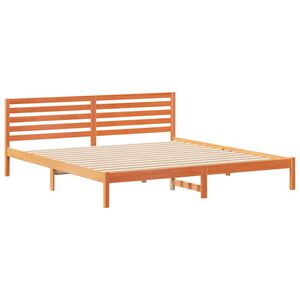 vidaXL Bedframe Wasbruin 200 x 210 cm Massief grenenhout