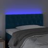 vidaXL Hoofdbord LED 100x7x78/88 cm fluweel donkerblauw
