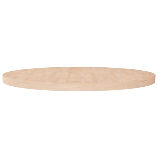 vidaXL Tafelblad rond Ø90x4 cm onbehandeld massief eikenhout