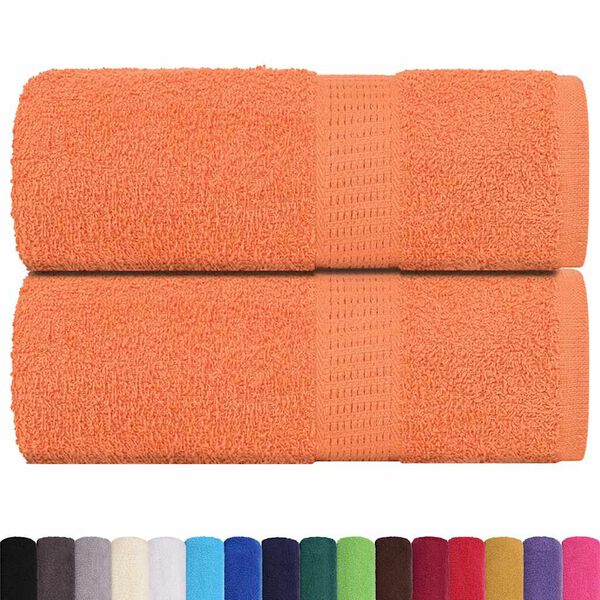 vidaXL Gastendoekjes FROGN 2 st 30x50 cm 360 g/m&sup2; oranje