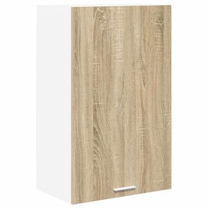 vidaXL Hangkast Sonoma Eik en Wit 50 x 31 x 80 cm Bewerkt hout