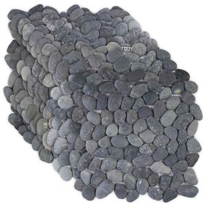 vidaXL Kiezeltegels Grijs 30 x 30 cm Rivierenkiezel