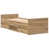 vidaXL Bedframe met lade Artisan Eiken 193 x 78 x 50 cm Bewerkt hout