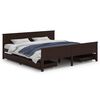 vidaXL Bedframe met 4 lades massief grenenhout donkerbruin 200x200 cm