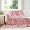 vidaXL Gooi Deken Roze 270 x 240 cm Fleece