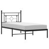 vidaXL Bedframe met hoofdbord metaal zwart 100x190 cm