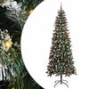 vidaXL Kunstkerstboom met 300 LED Groen 210 cm PVC en Plastic en Staal