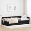 vidaXL Hoekbedframe met Matras Anders met hoofdeinde 2 pcs Zwart Stof