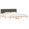 vidaXL Bedframe met Gevoerd Hoofdgedeelte Taupe 200 x 200 cm