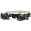 vidaXL Tuinbankenset 13 st Zwart en Cream Wit poly rattan