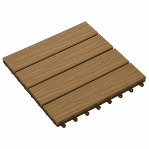 vidaXL Terras Tegel 3D-Design 11 st Teakhout 30 x 30 cm WPC