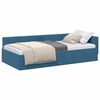 vidaXL Hoekbedframe met hoofdeinde Blauw 100 cm x 200 cm Fluweel