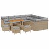 vidaXL Tuinbankenset 13 st Beige poly rattan