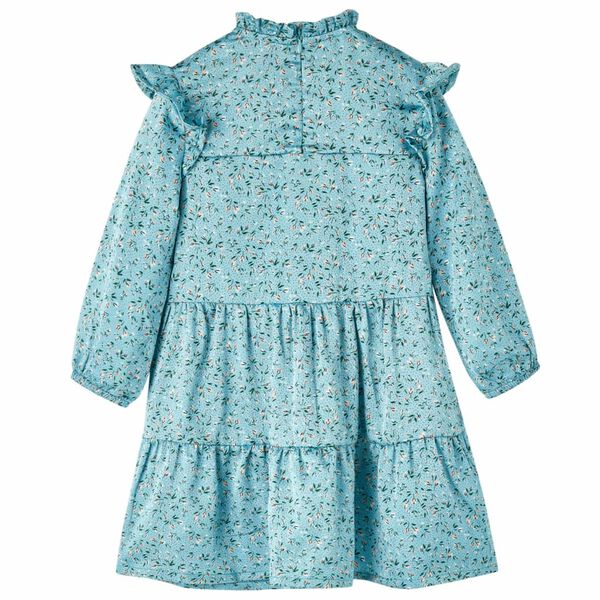 Kinderjurk met lange mouwen 116 blauw