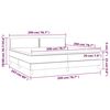 vidaXL Boxspring met matras fluweel roze 200x200 cm