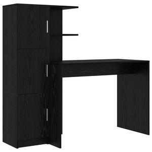 vidaXL Bureau 2 pcs Zwart Eiken