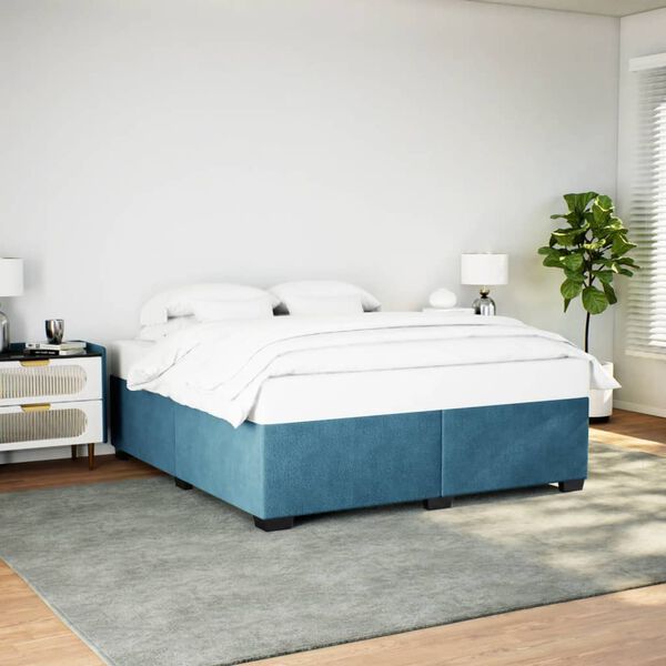 vidaXL Bedframe fluweel blauw 200x200 cm