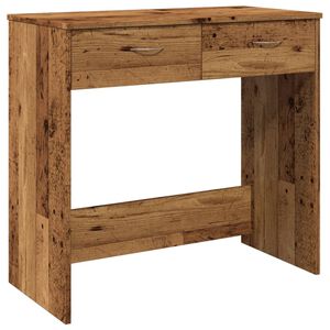 vidaXL Bureau 80x40x75 cm bewerkt hout oud houtkleurig