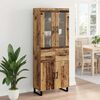 vidaXL Hoge kast met lade 2 pcs Oud Hout Bewerkt hout