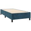 vidaXL Boxspring met matras fluweel donkerblauw 90x200 cm