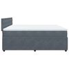 vidaXL Boxspring met matras fluweel donkergrijs 200x200 cm