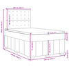 vidaXL Boxspring met matras stof lichtgrijs 120x190 cm