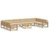 vidaXL Buiten bankenset 11 st Wit en Beige