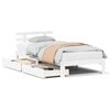 vidaXL Bedframe met lades massief grenenhout wit 90x190 cm